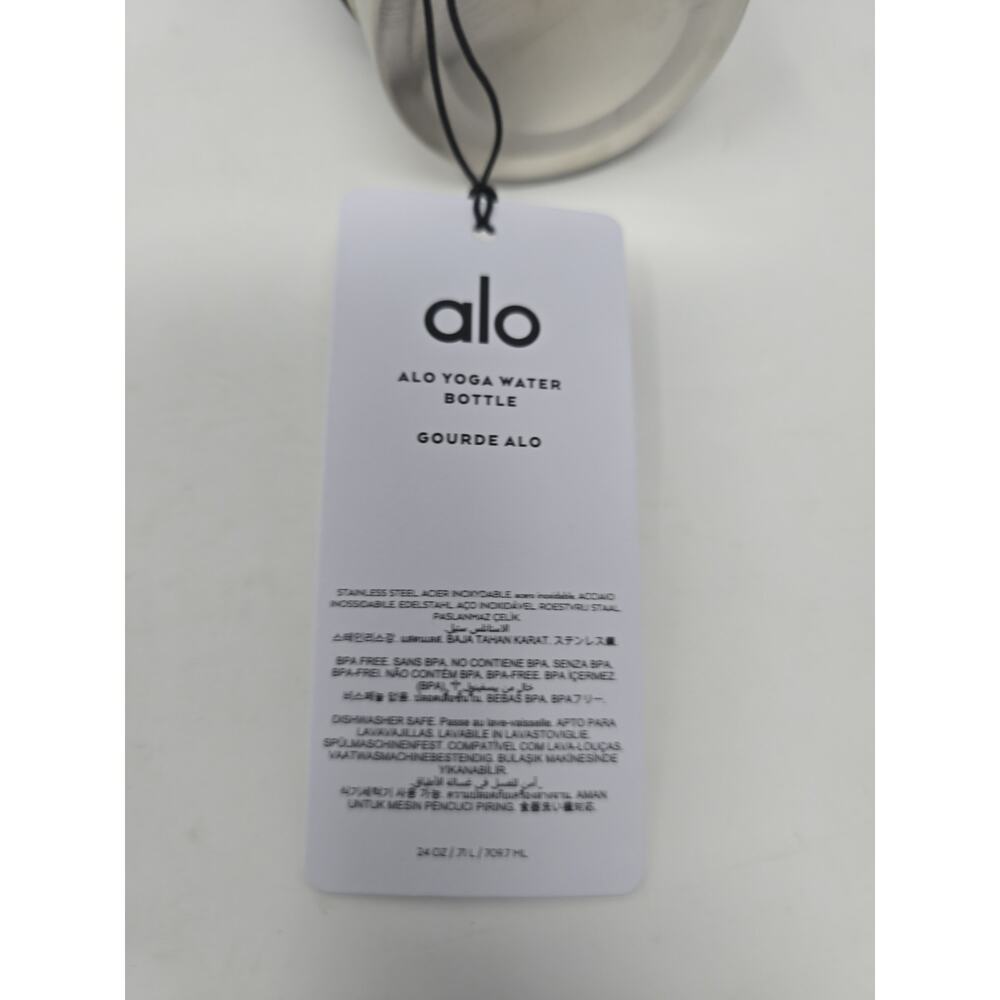 Alo Yoga 24 oz Stainless Steel Water Bottle Black Insulated BPA Free NWT A0503U - Picture 3 of 5